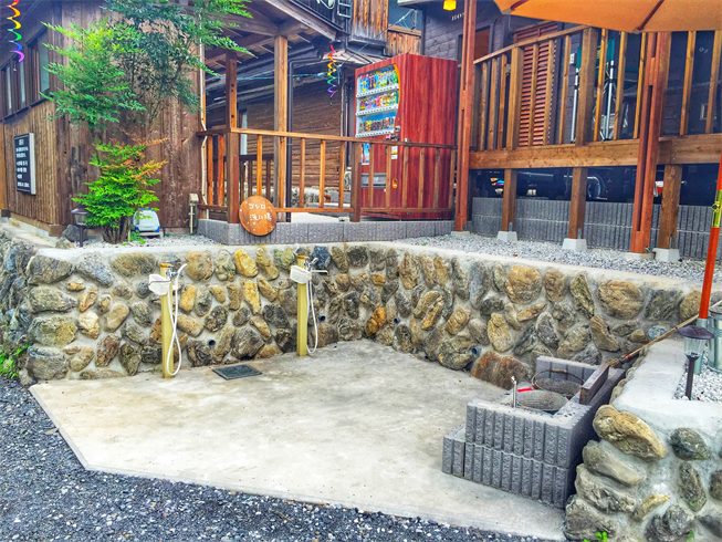 BBQコンロの洗い場